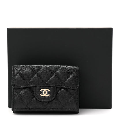 Chanel Caviar Quilted Double Flap Wallet Black 8 of 8