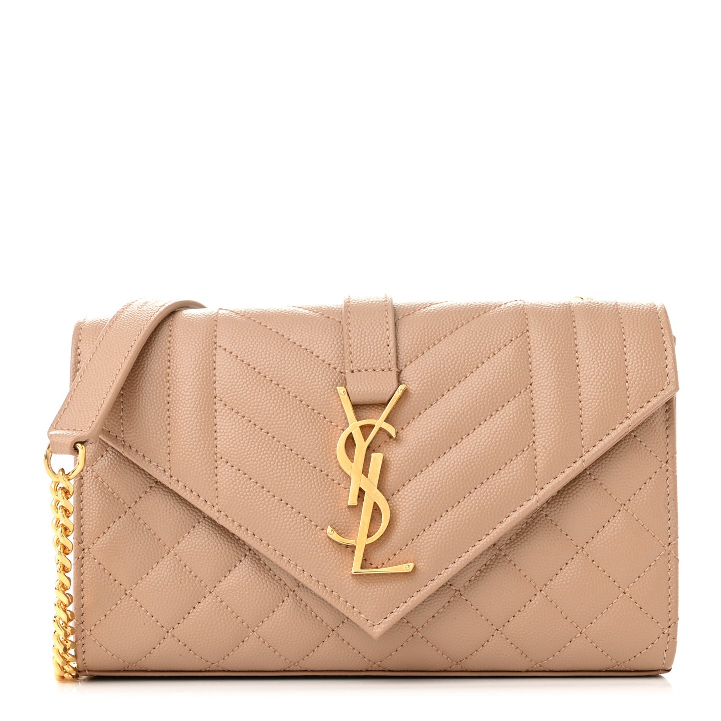 Grain De Poudre Textured Mixed Matelasse Triquilt Small Monogram Satchel Dark Beige