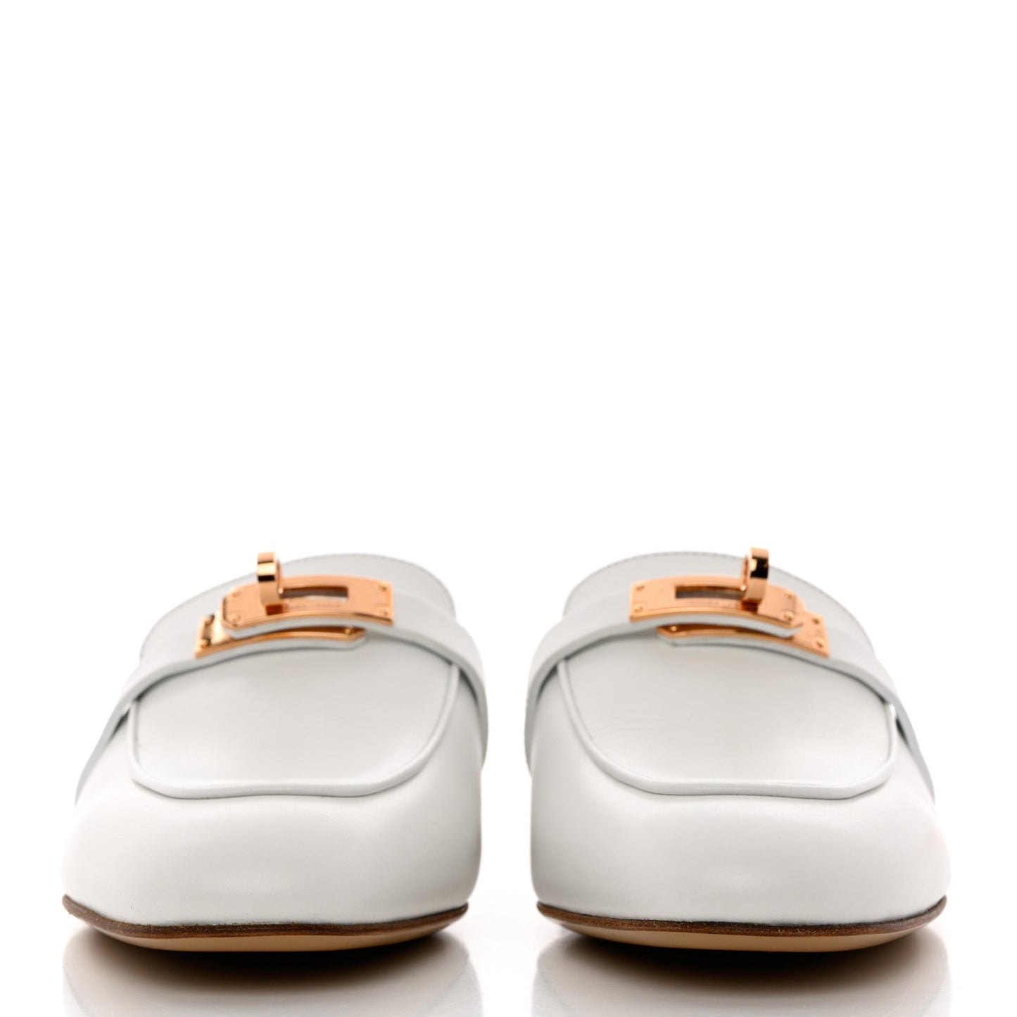 Calfskin Oz Mules 36 White