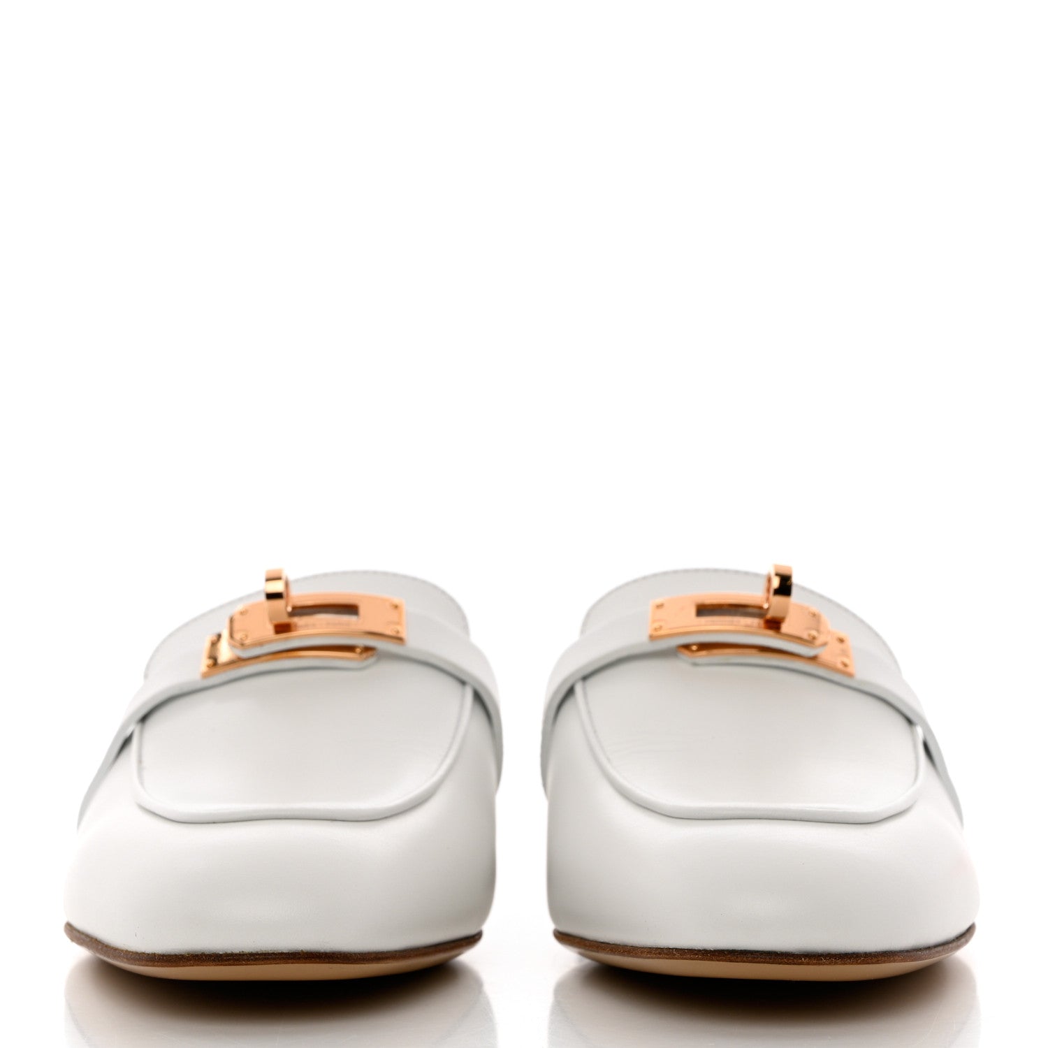 Hermes Calfskin Oz Mules 36 White 2 of 9