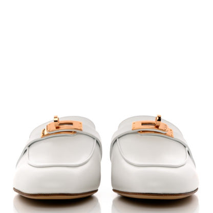 Hermes Calfskin Oz Mules 36 White 2 of 9