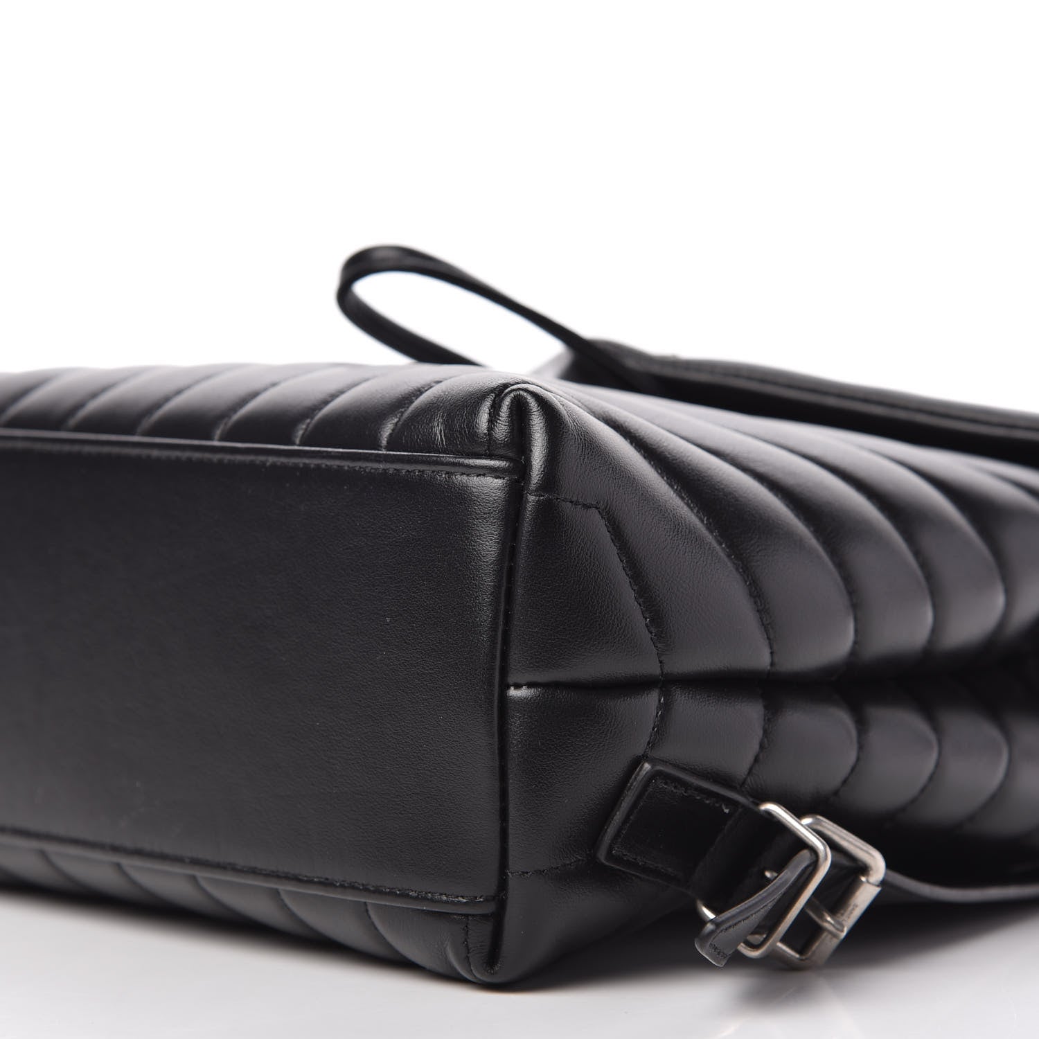 Saint Laurent Calfskin Y Quilted Monogram Small Loulou Backpack Black 7 of 10