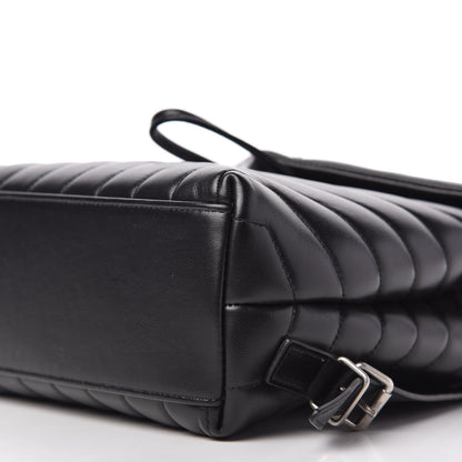 Saint Laurent Calfskin Y Quilted Monogram Small Loulou Backpack Black 7 of 10