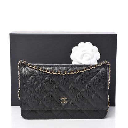 Chanel Caviar Quilted Wallet On Chain WOC Black 11 of 11