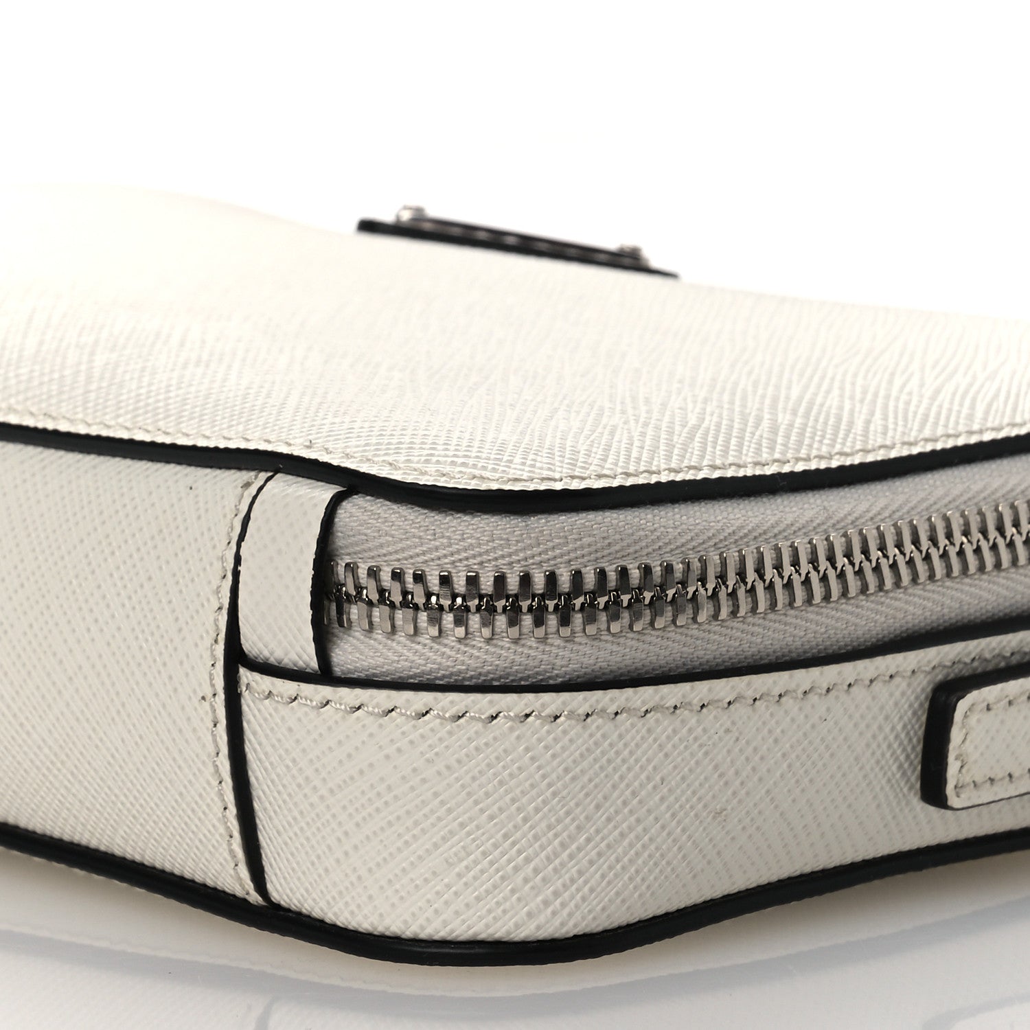 Prada Saffiano Travel Small Brique Crossbody Bag White 9 of 9
