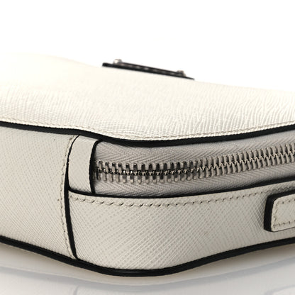 Prada Saffiano Travel Small Brique Crossbody Bag White 9 of 9