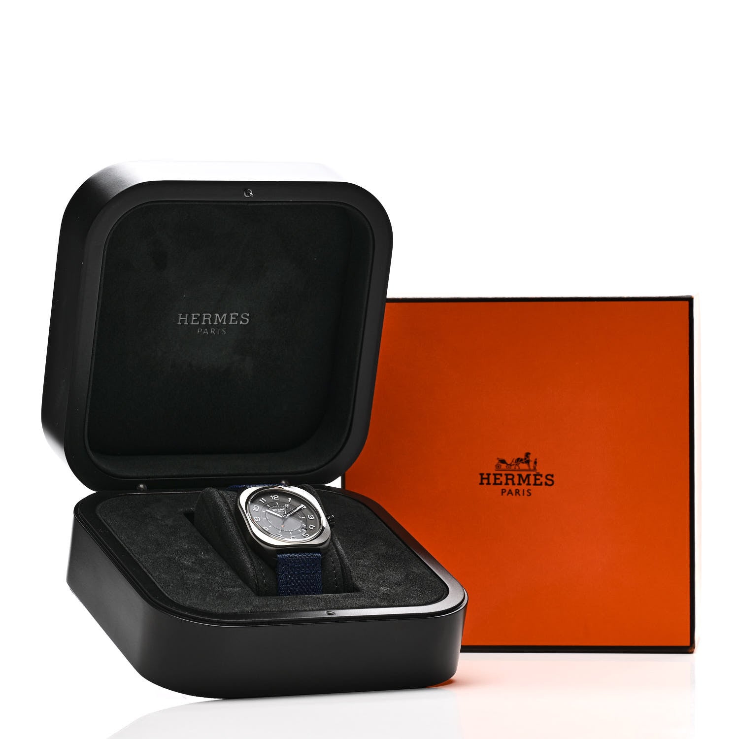 Hermes DLC Coated Titanium Nylon 39mm H08 Automatic Watch Bleu Abysse 5 of 5