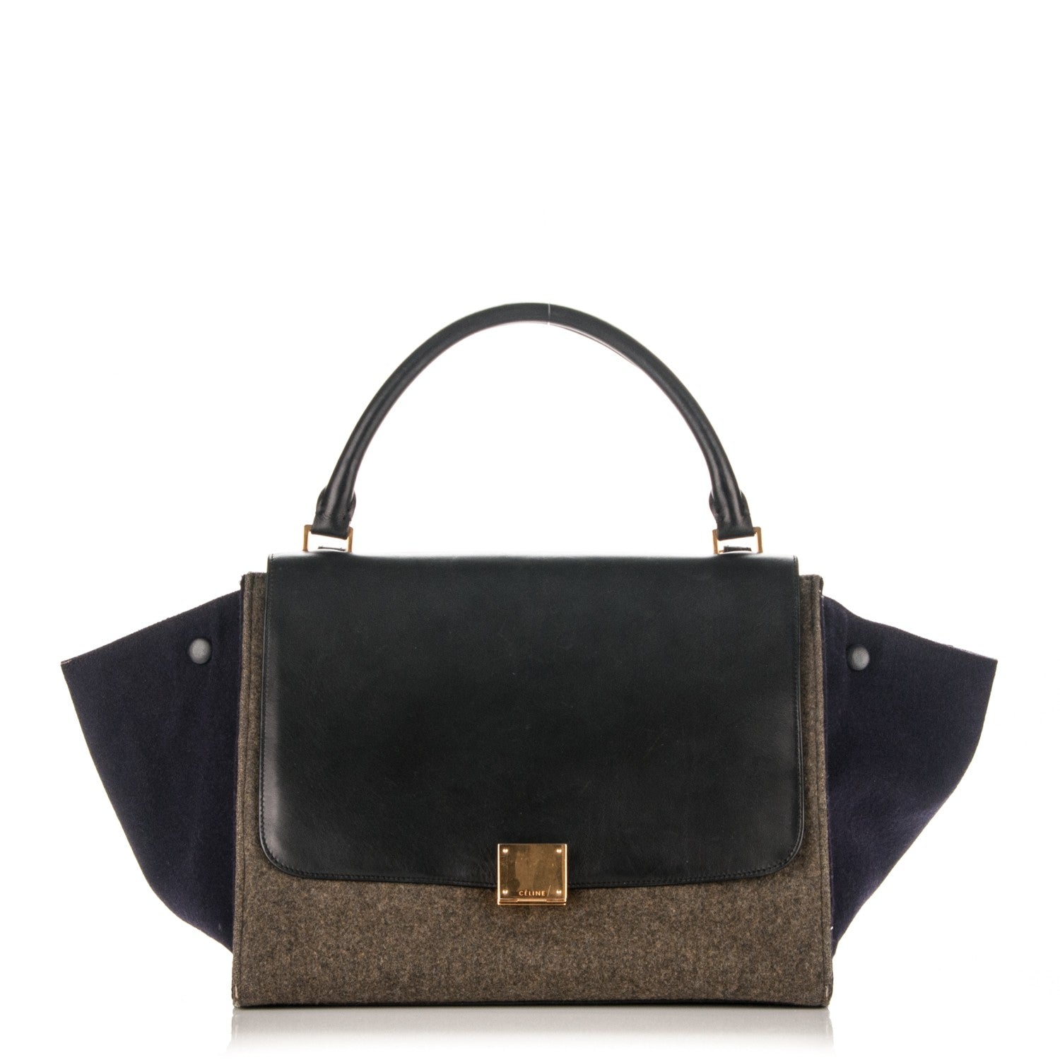 Celine Smooth Calfskin Felt Medium Trapeze 1 of 7