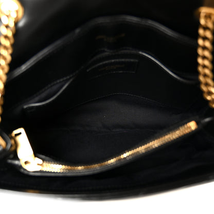 Saint Laurent Calfskin Y Quilted Monogram Small Loulou Chain Satchel Black 5 of 12