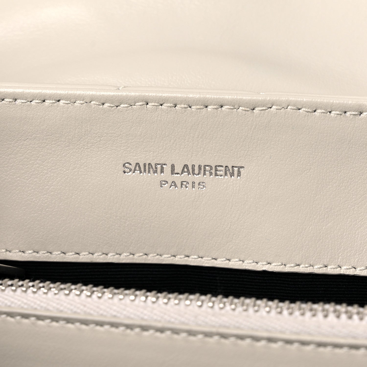 Saint Laurent Calfskin Y Quilted Monogram Small Loulou Chain Satchel Ivory 5 of 10