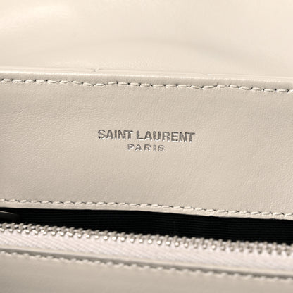 Saint Laurent Calfskin Y Quilted Monogram Small Loulou Chain Satchel Ivory 5 of 10