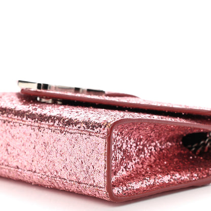Saint Laurent Glitter Monogram Galactica Satchel Pink 8 of 11