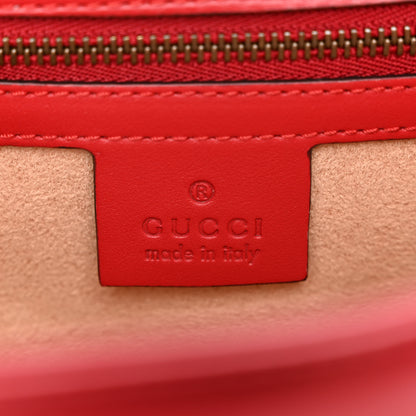 Gucci Calfskin Matelasse Small GG Marmont Shoulder Bag Hibiscus Red 6 of 10