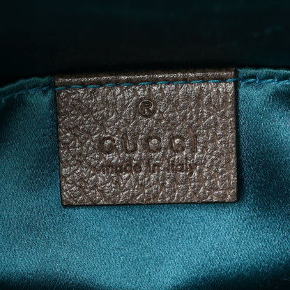 Gucci GG Supreme Monogram Textured Dollar Calfskin Web Small Ophidia Dome Shoulder Bag Beige Ebony New Acero 6 of 13