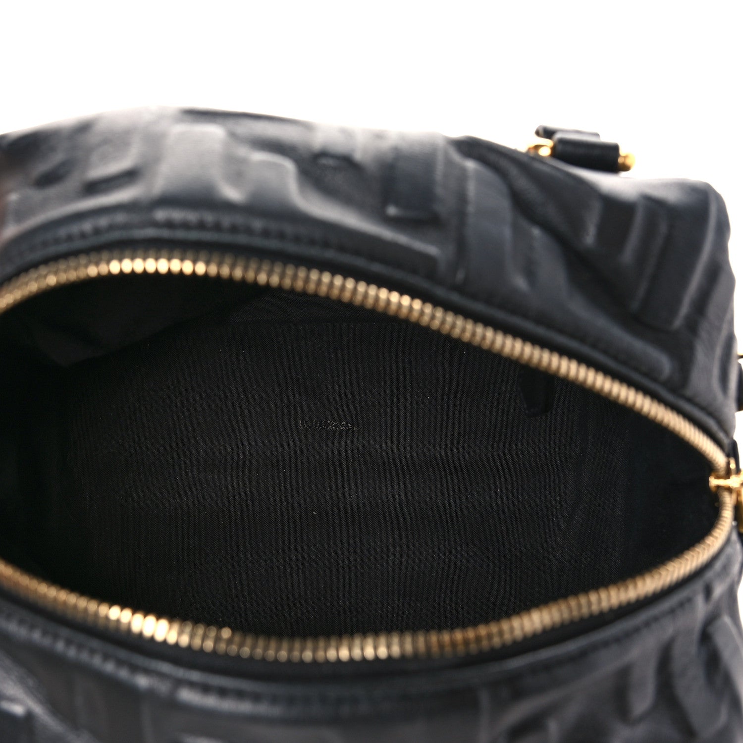 Fendi Nappa FF 1974 Embossed Mini Boston Black 5 of 9