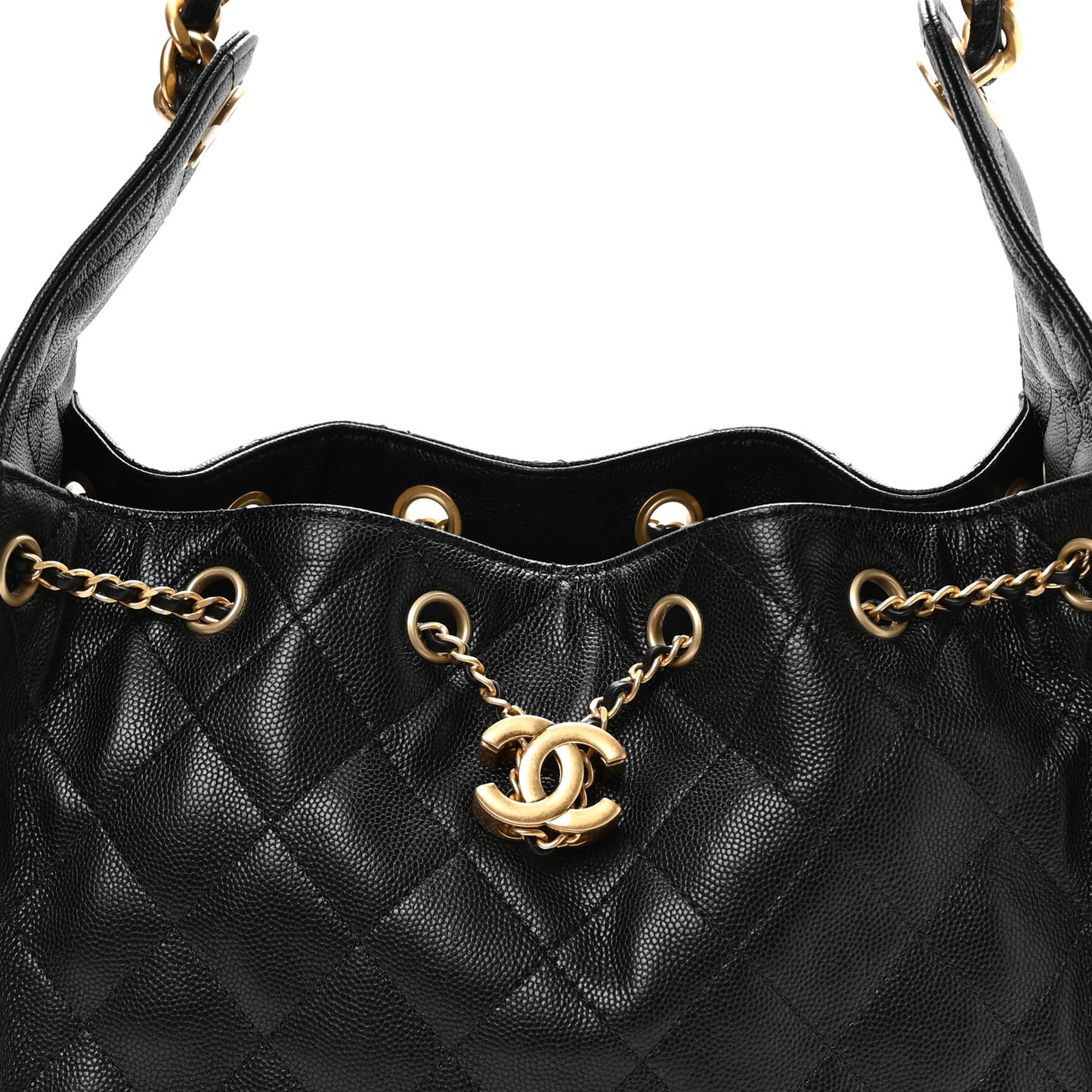 Caviar Quilted Small Chanel 25 Handbag Black