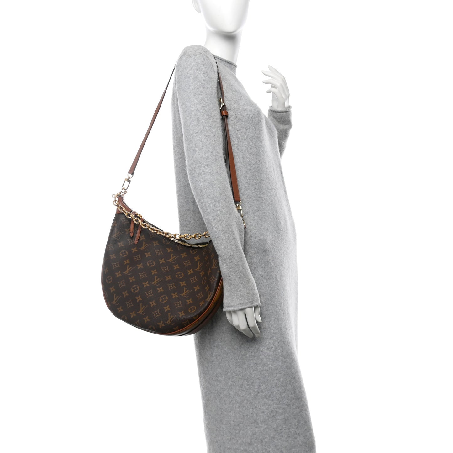 Reverse Monogram Loop Hobo
