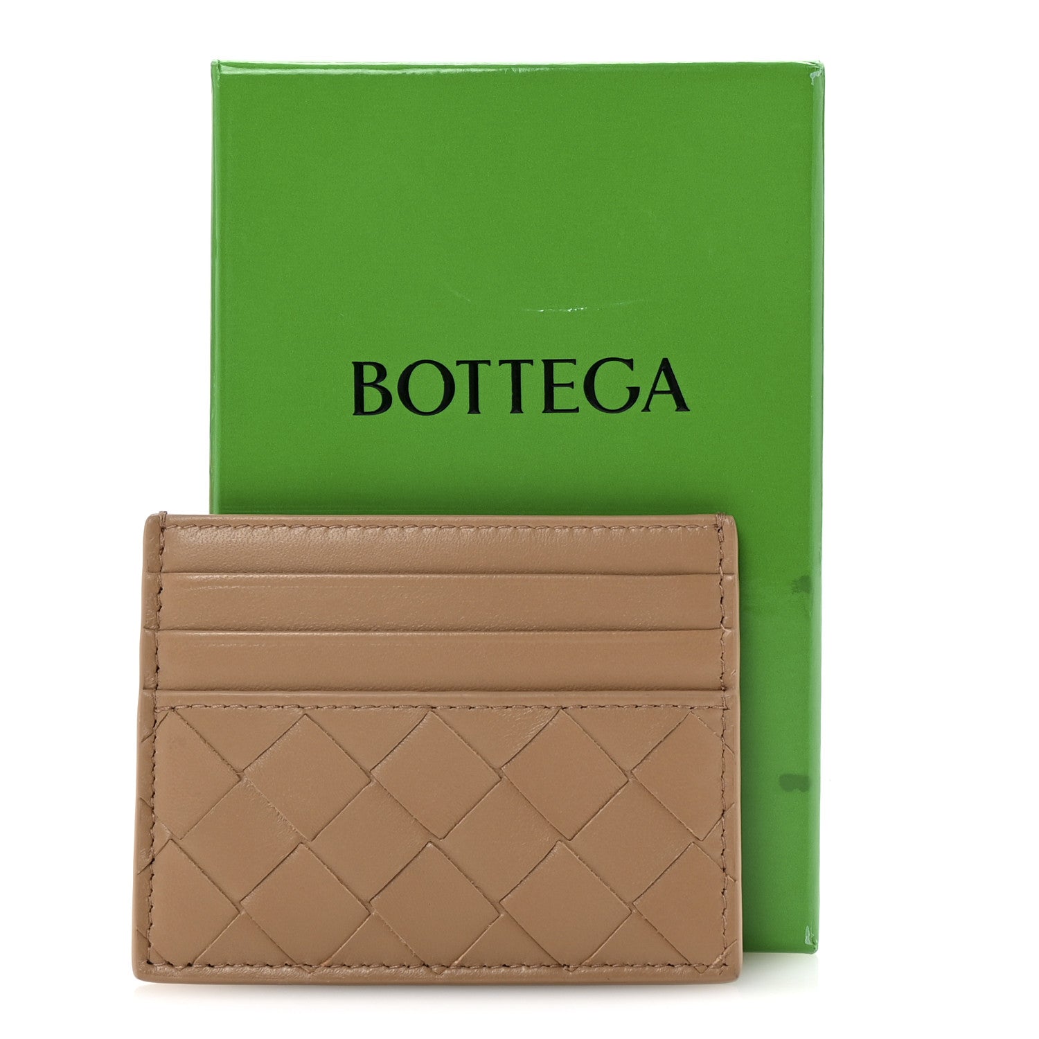 Bottega Veneta Nappa Intrecciato Card Case Camel 15 of 16