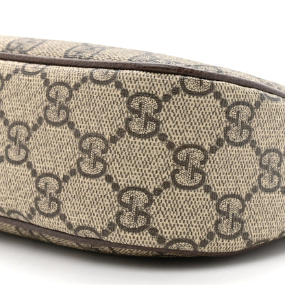 Gucci GG Supreme Monogram Textured Dollar Calfskin Web Small Ophidia GG Handbag Beige Ebony New Acero 9 of 11