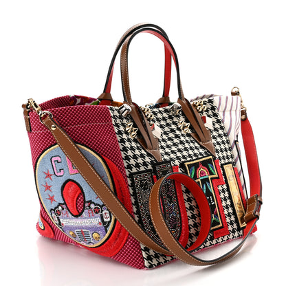 Christian Louboutin Canvas Embroidered Calfskin Caracaba Tote Multicolor 3 of 9