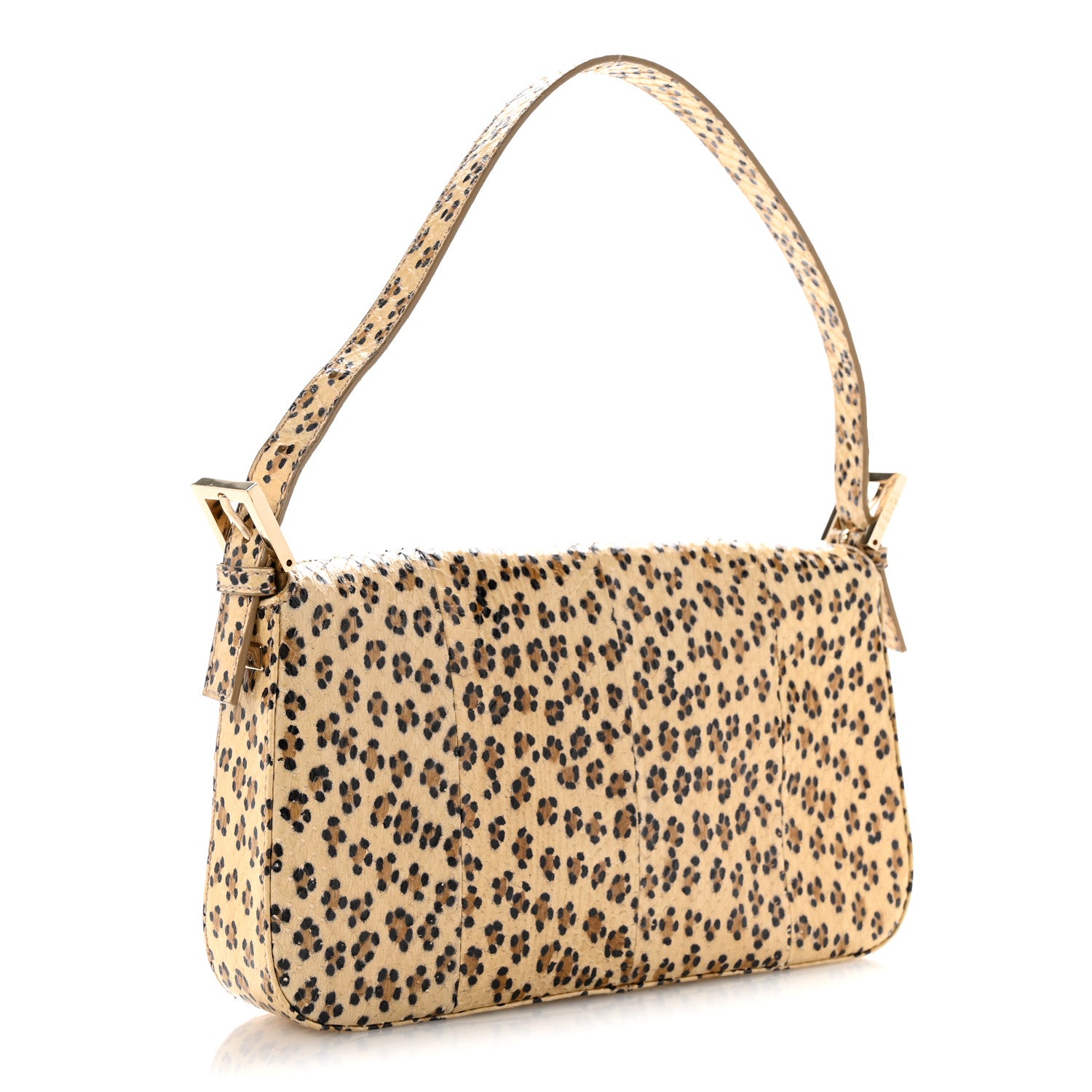 Fendi Snakeskin Leopard Print Baguette Beige 3 of 14