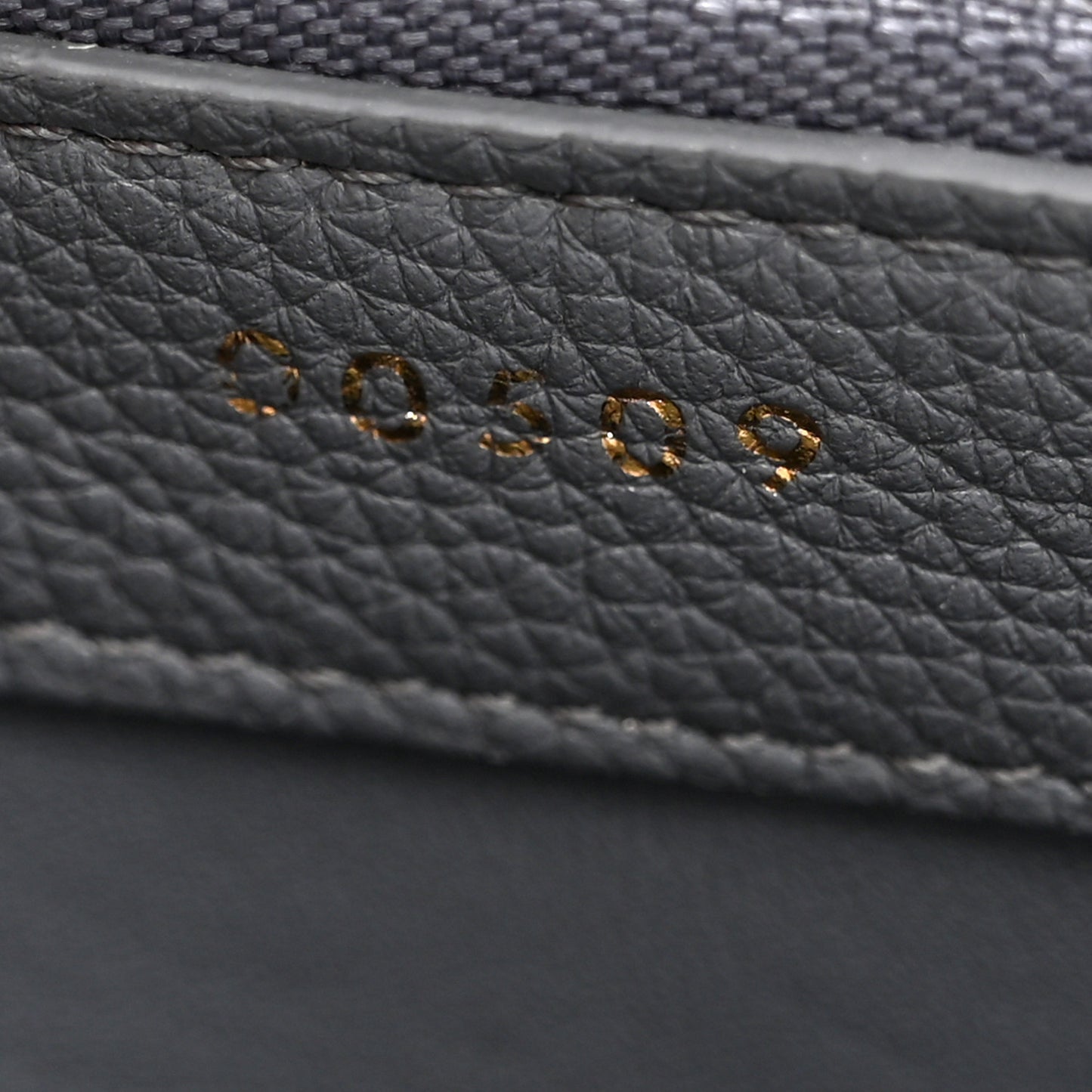 Grained Calfskin Small 16 Top Handle Bag Storm
