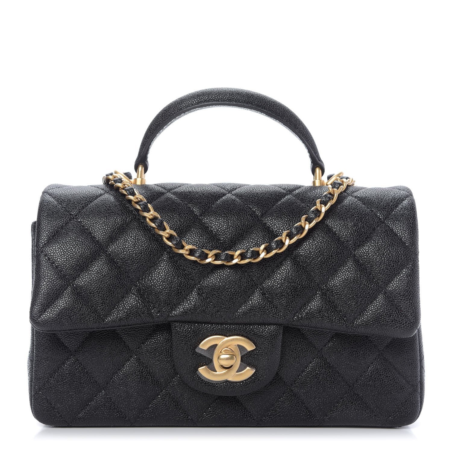 Chanel Caviar Quilted Mini Top Handle Rectangular Flap Black 1 of 9