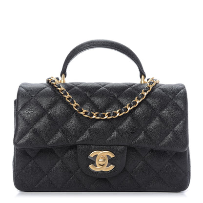 Chanel Caviar Quilted Mini Top Handle Rectangular Flap Black 1 of 9