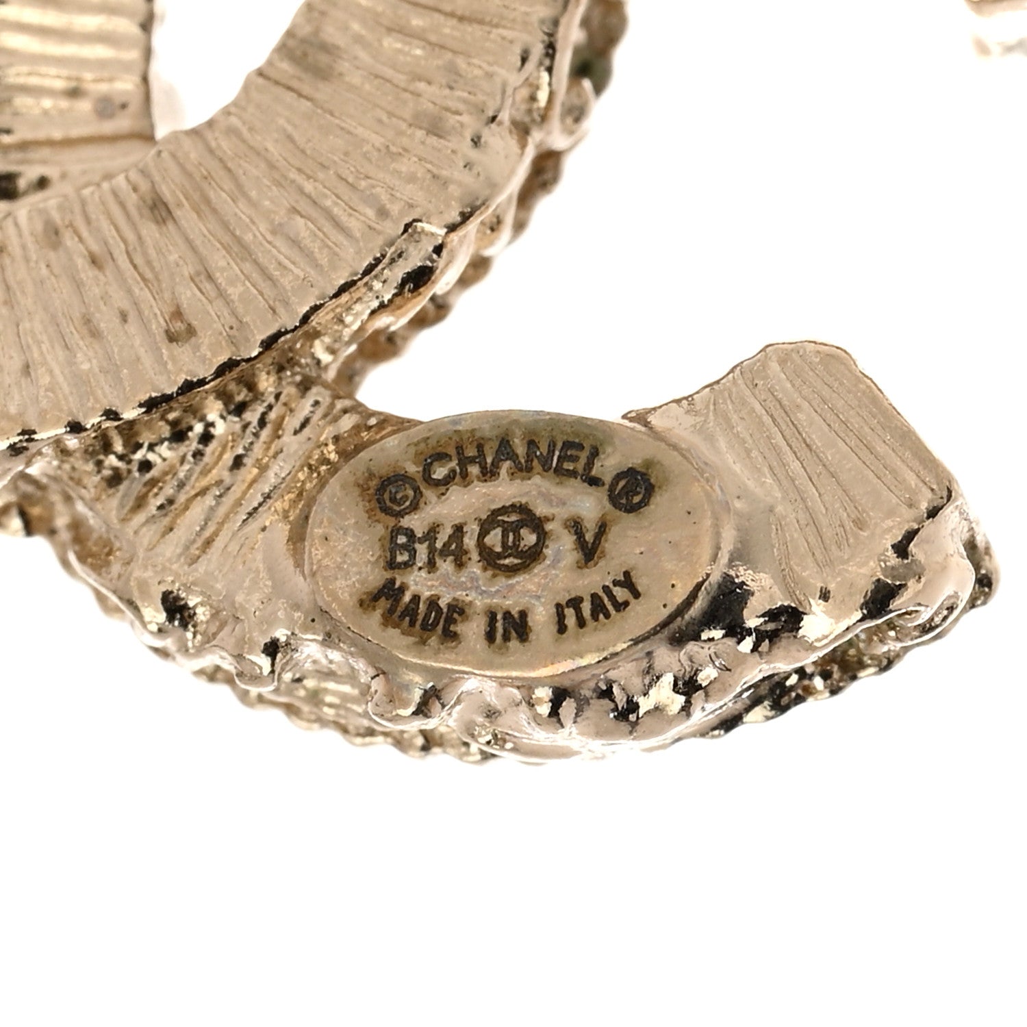 Chanel Enamel CC Baroque Earrings Black Gold 4 of 5