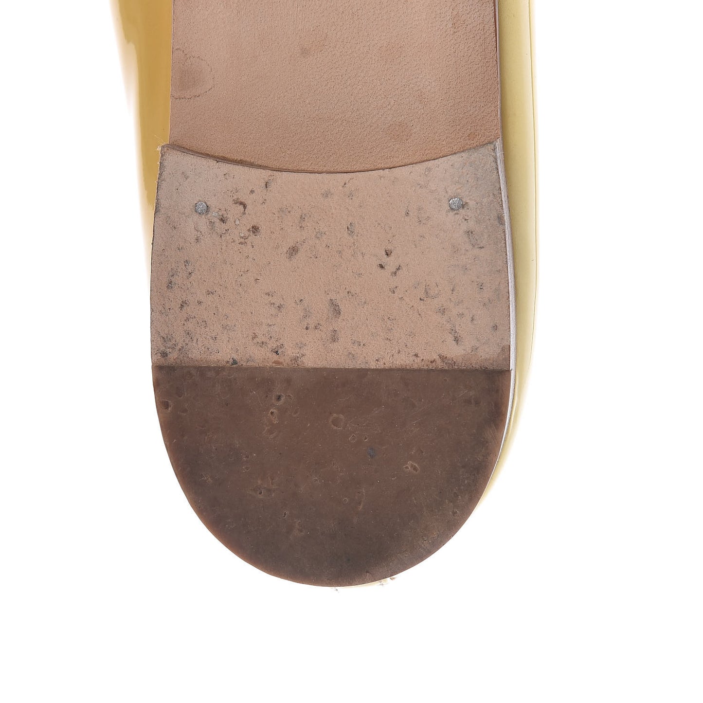 Calfskin Patent CC Cap Toe Ballerina Flats 39 Yellow