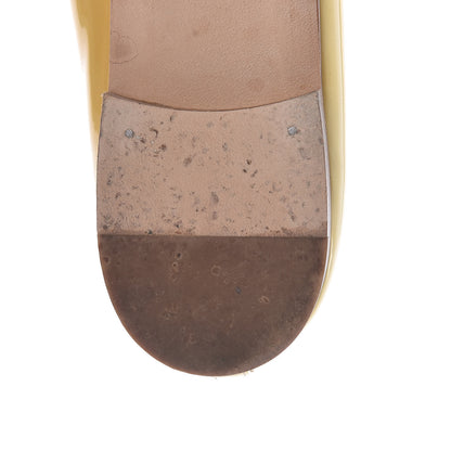 Chanel Calfskin Patent CC Cap Toe Ballerina Flats 39 Yellow 11 of 18