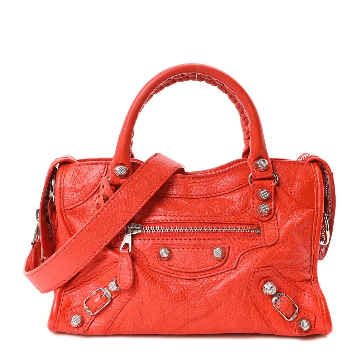 Agneau Giant 12 Silver Hardware Mini City Rouge Coquelicot Rouge Braise