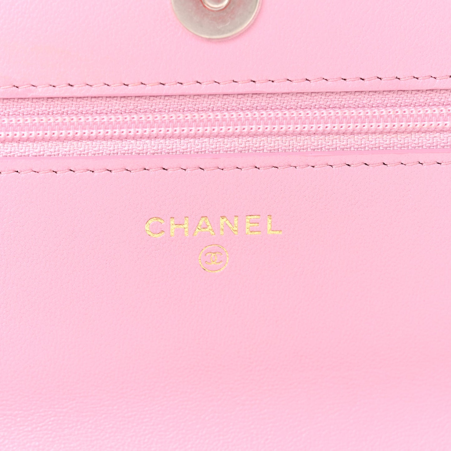Lambskin Quilted Chanel 19 Wallet On Chain WOC Dark Pink