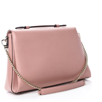 Gucci Dollar Calfskin Medium Interlocking G Top Handle Shoulder Bag Soft Pink 3 of 10