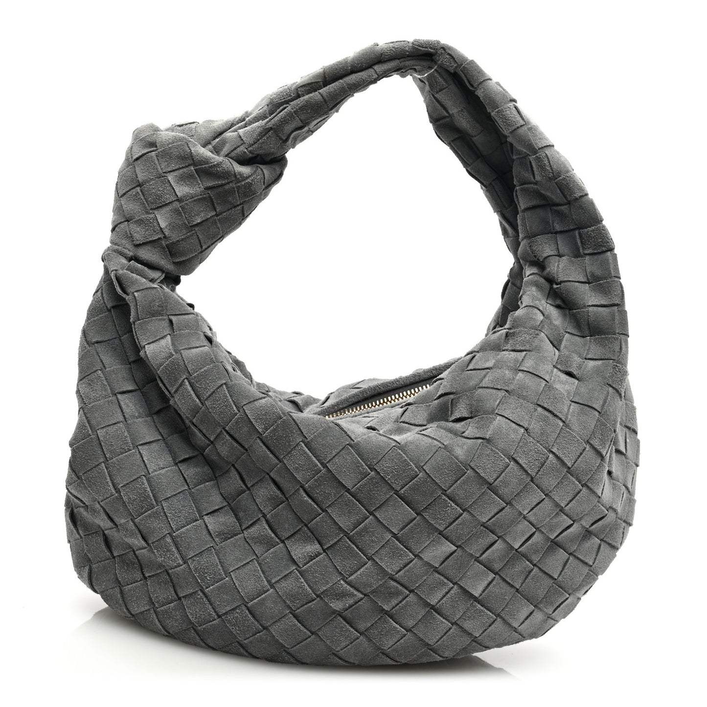 Suede Calfskin Intrecciato Teen Jodie Hobo Thunder