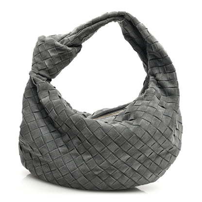 Bottega Veneta Suede Calfskin Intrecciato Teen Jodie Hobo Thunder 1 of 9
