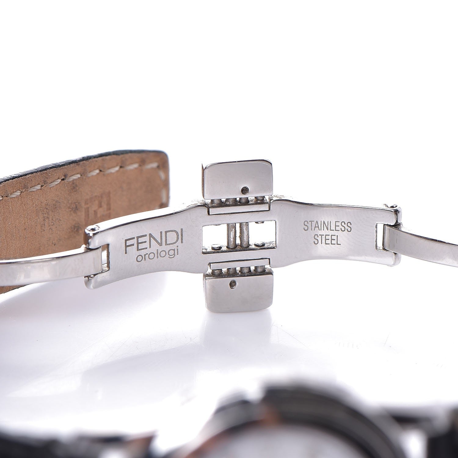 Fendi Stainless Steel Alligator Diamond Mother of Pearl 30mm Orologi Quartz Watch 10 of 11