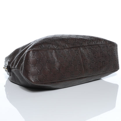 Gucci Guccissima Medium Horsebit Chain Hobo Brown 4 of 7