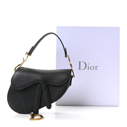 Christian Dior Grained Calfskin Mini Saddle Bag Black 11 of 11