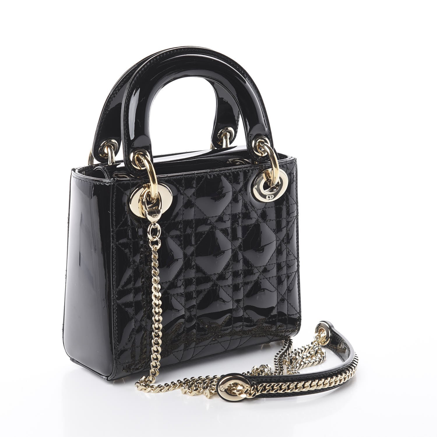 Christian Dior Patent Cannage Mini Lady Dior Black 2 of 8