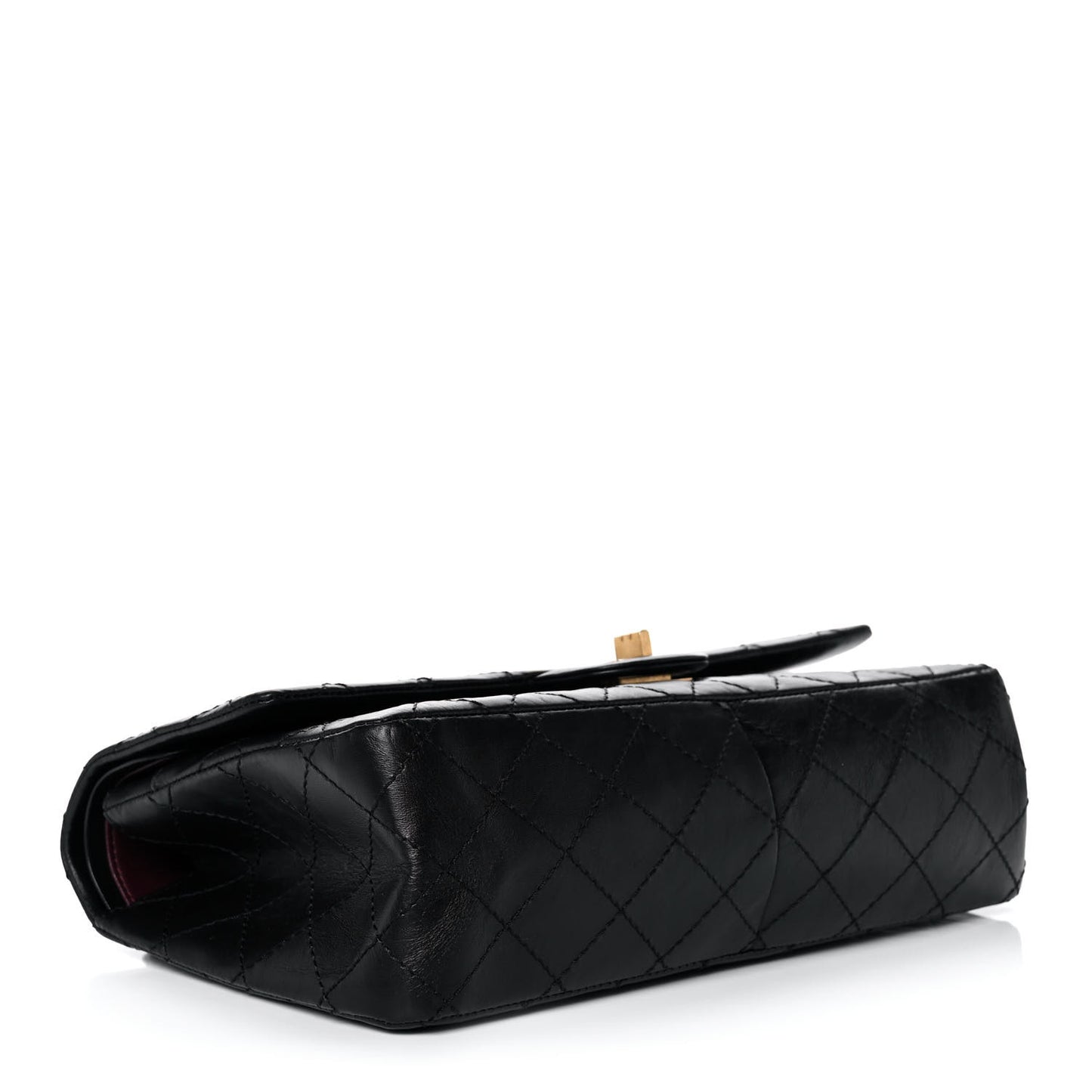 Aged Calfskin Quilted 2.55 Reissue 227 Flap Black