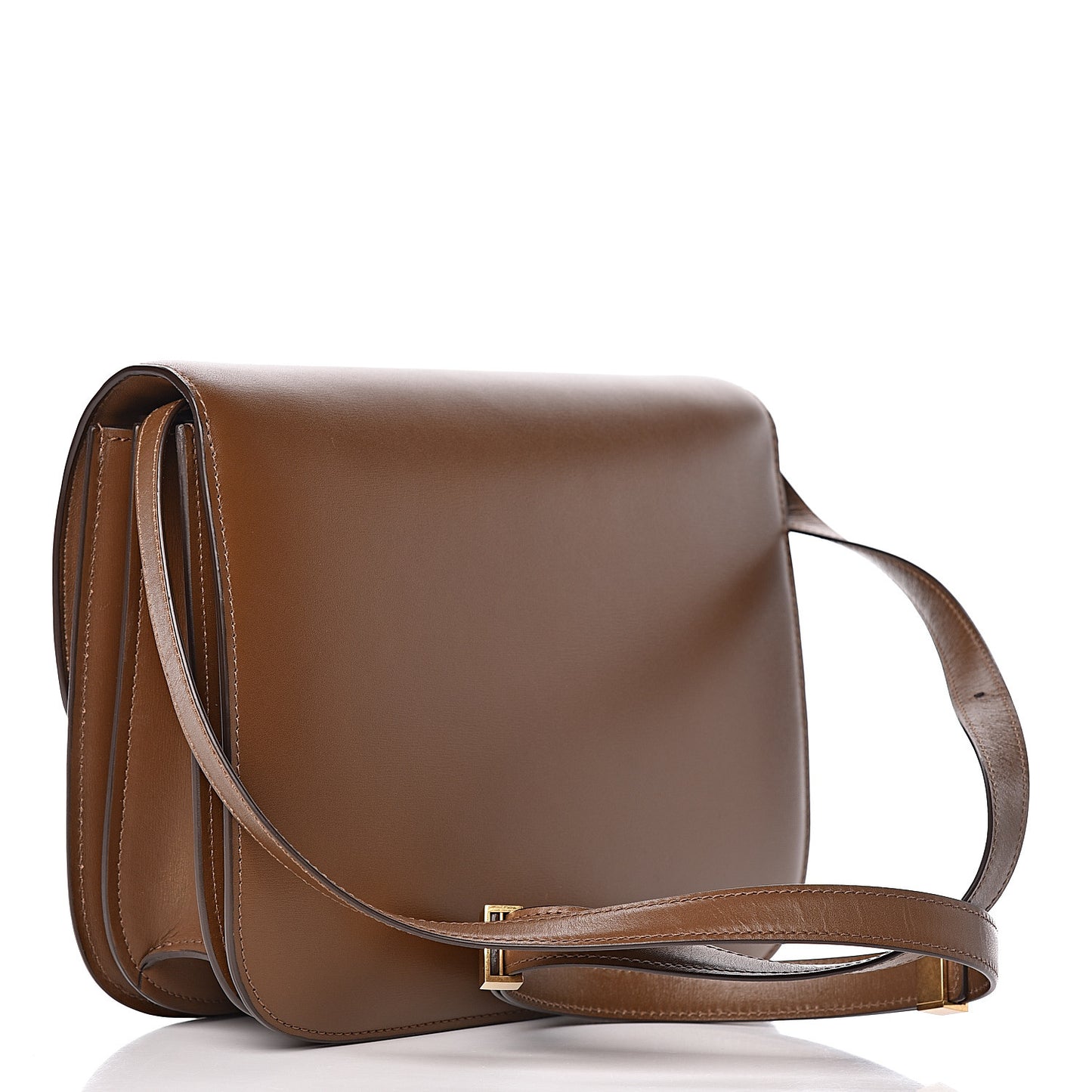 Box Calfskin Medium Classic Box Flap Bag Camel