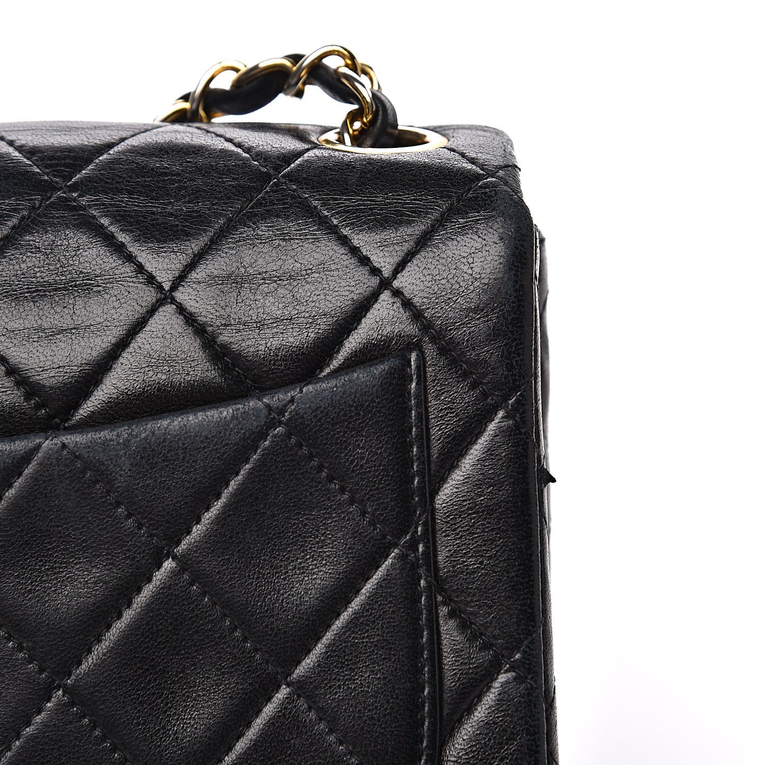 Chanel Lambskin Quilted Mini Square Flap Black 13 of 17