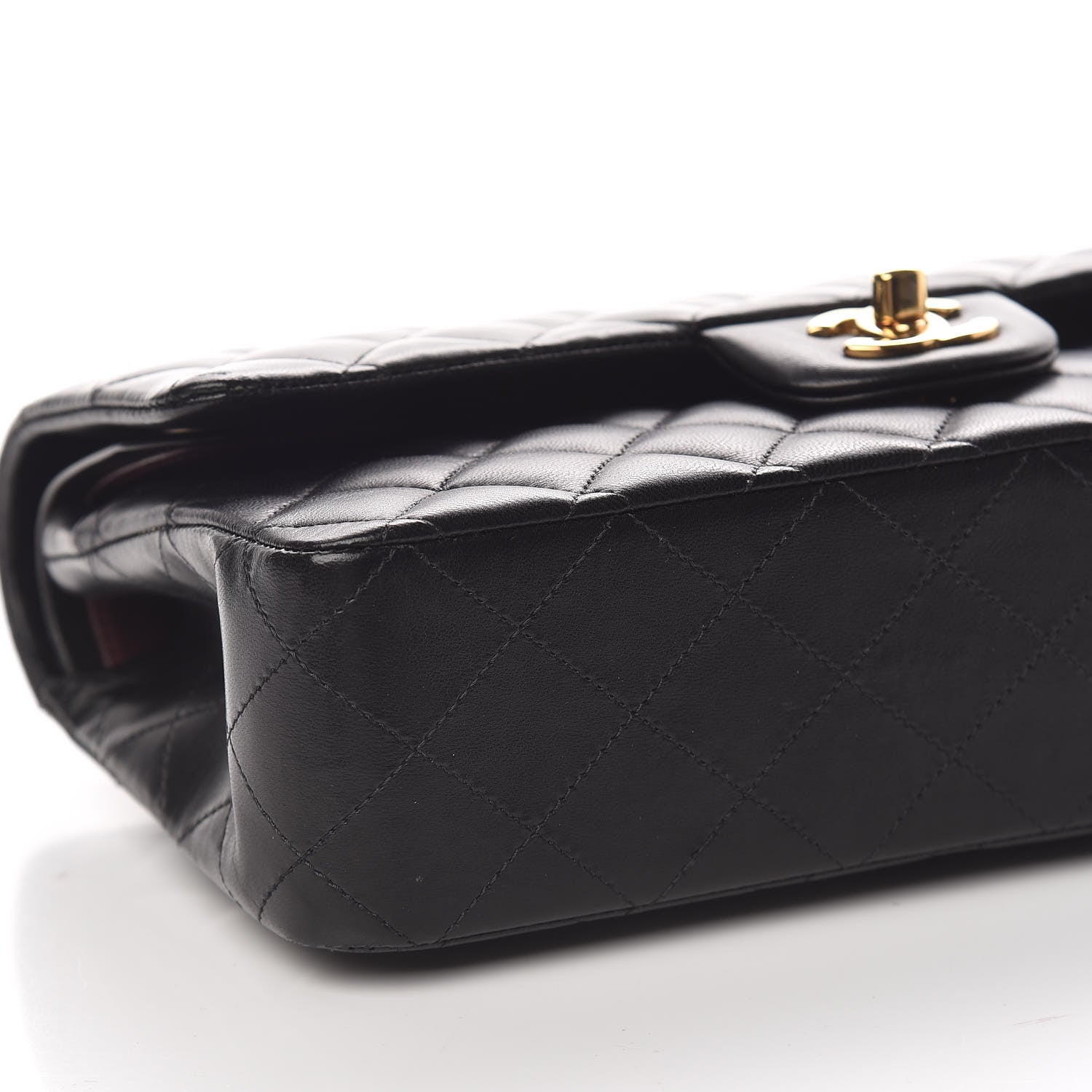 Chanel Lambskin Quilted Medium Double Flap Black 8 of 14