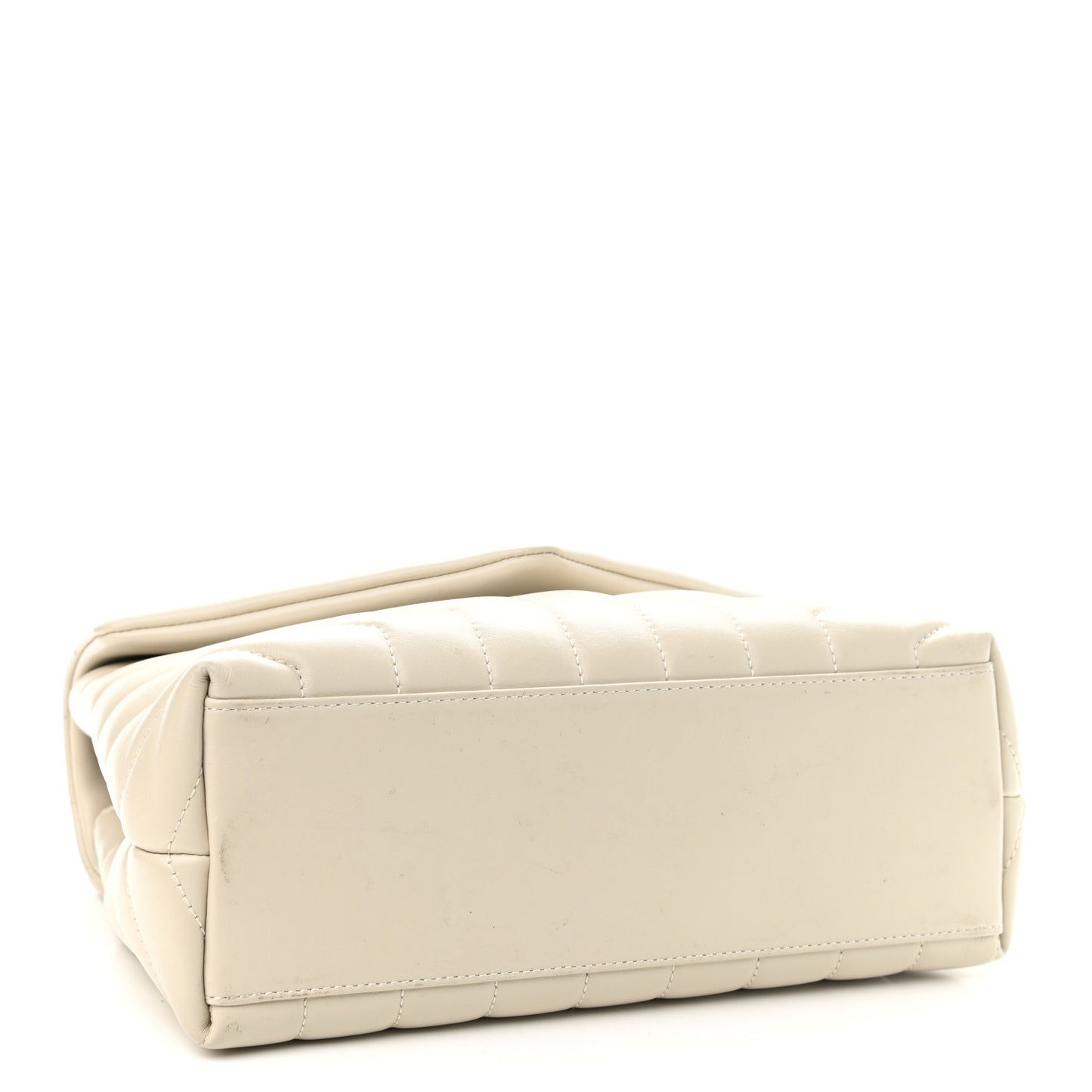 Calfskin Y Quilted Monogram Small Loulou Chain Satchel Crema Soft