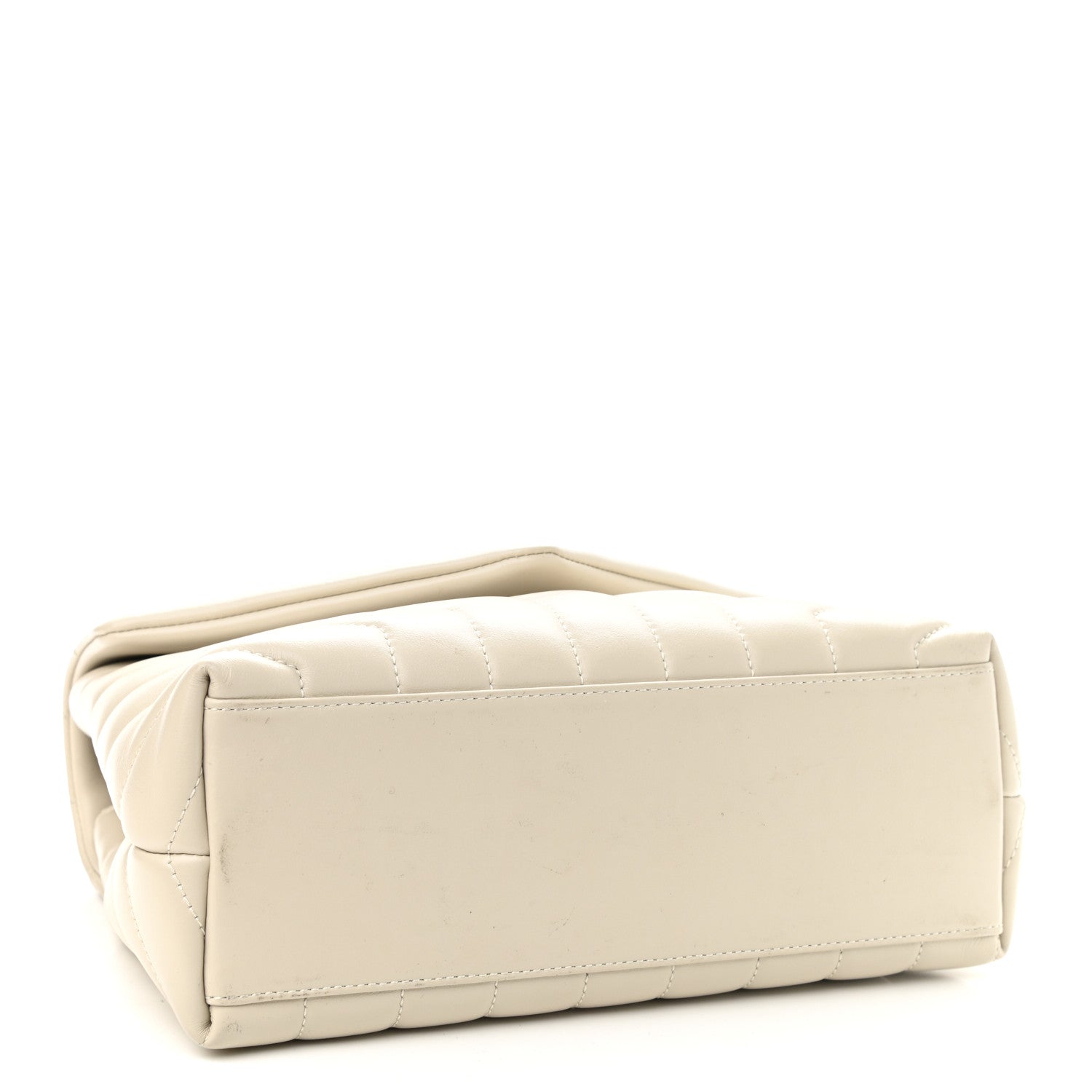 Saint Laurent Calfskin Y Quilted Monogram Small Loulou Chain Satchel Crema Soft 4 of 11