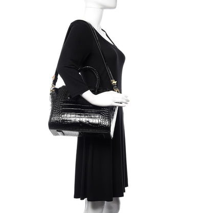 Givenchy Calfskin Crocodile Embossed Small Antigona Black 2 of 10