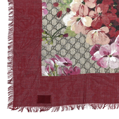 Gucci Modal Silk GG Monogram Gery Square Scarf Lacquer Light Brown 2 of 5