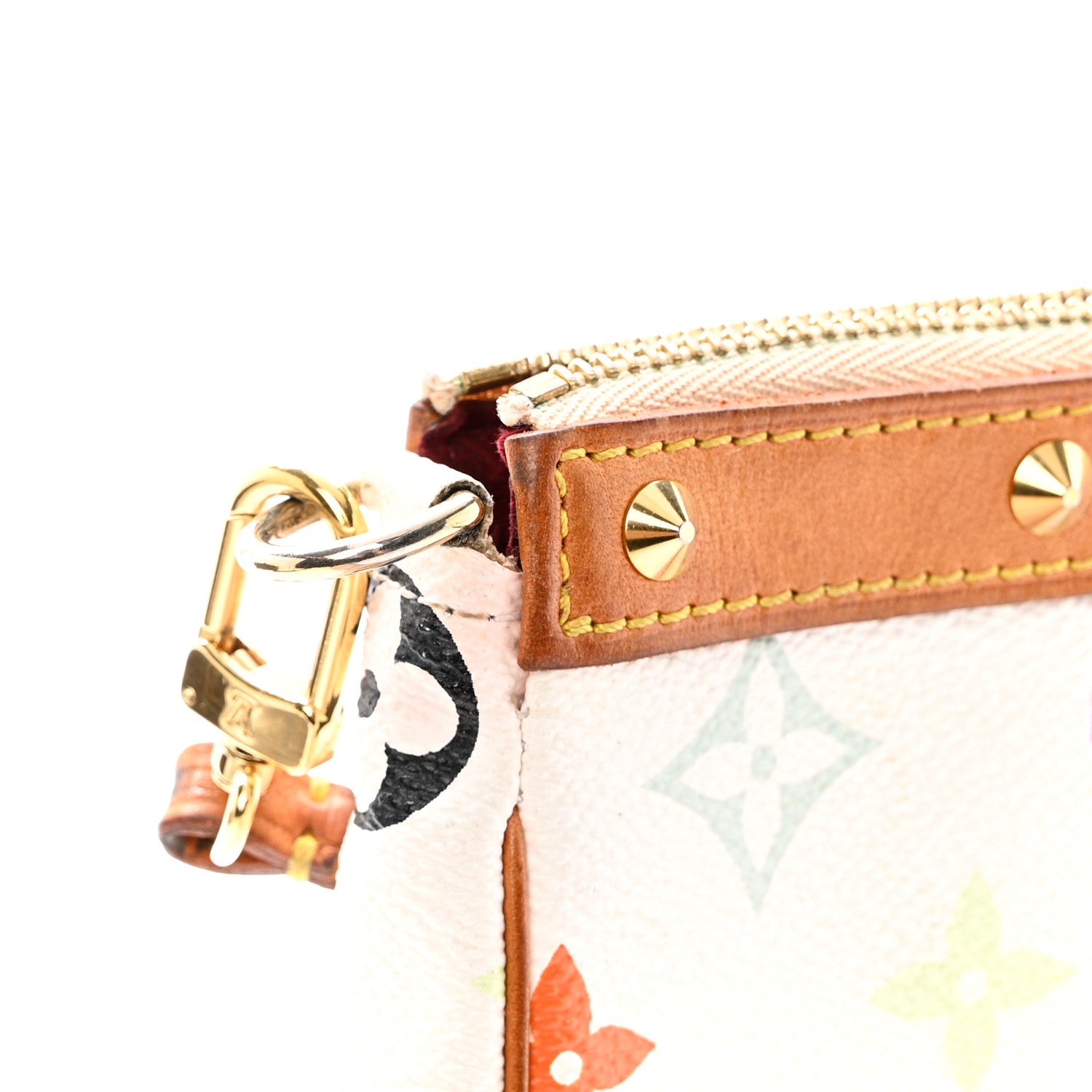Louis Vuitton Monogram Multicolor Pochette Accessories White 15 of 16