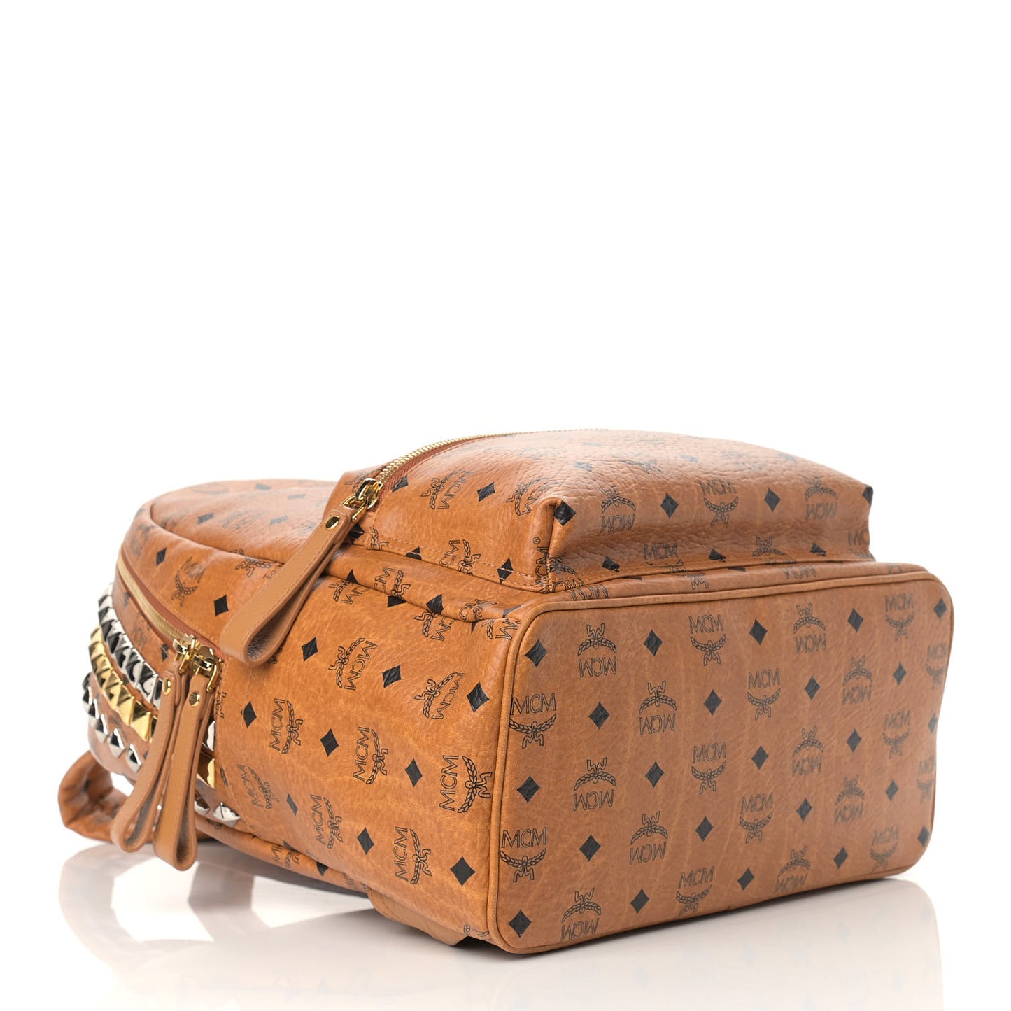 Visetos Crown Stud Medium Stark Backpack Cognac
